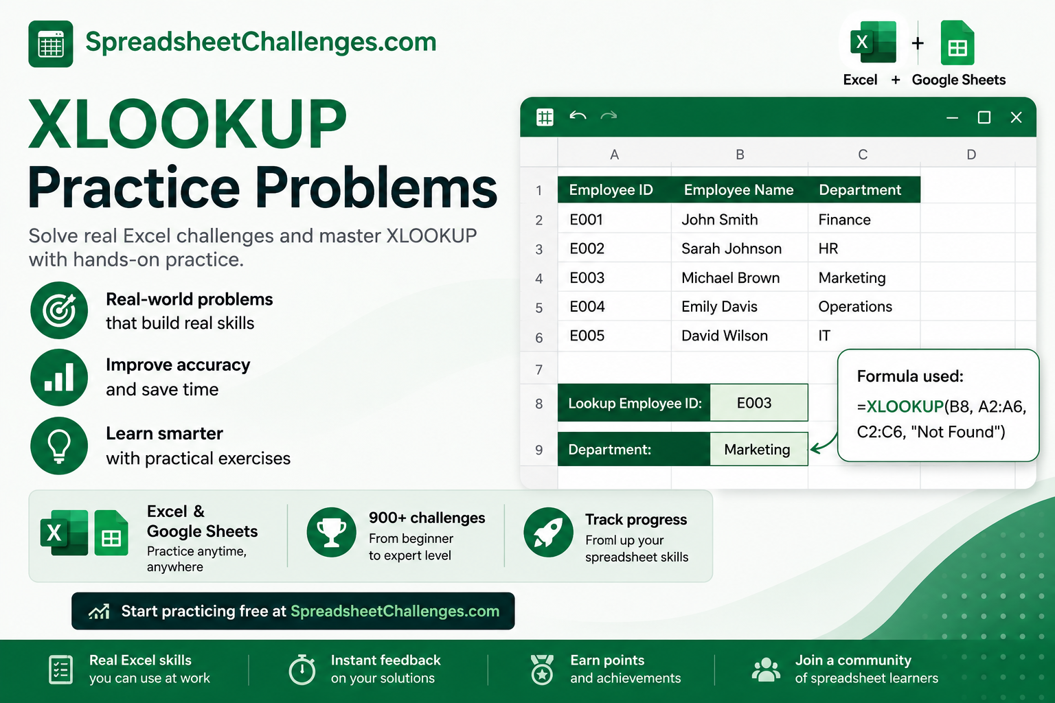 Excel Problem Solving Background SpreadsheetChallenges
