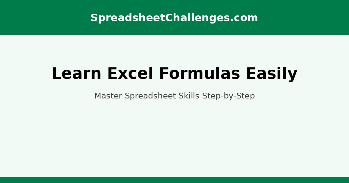 SpreadsheetChallenges